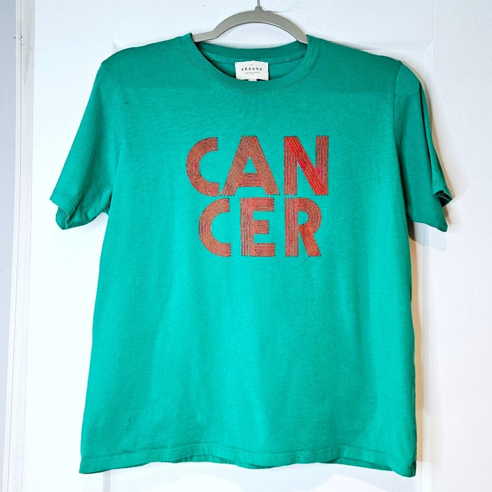 Sezane Cancer Zodiac Graphic Tee Short Sleeve T Shirt